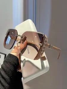 2026 New Unisex Large Frame Fashion Glasses, Trendy Beach Sunglasses, Retro Style, Vintage Trendy Sunglasses, Suitable for Daily Wear, Photography, Travel, All Seasons