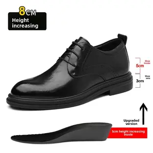 Men’s Platform Leather Shoes |     8CM Hidden Height Boost Sneaker-Style Oxfords |     Streetwear & Casual Daily 28188