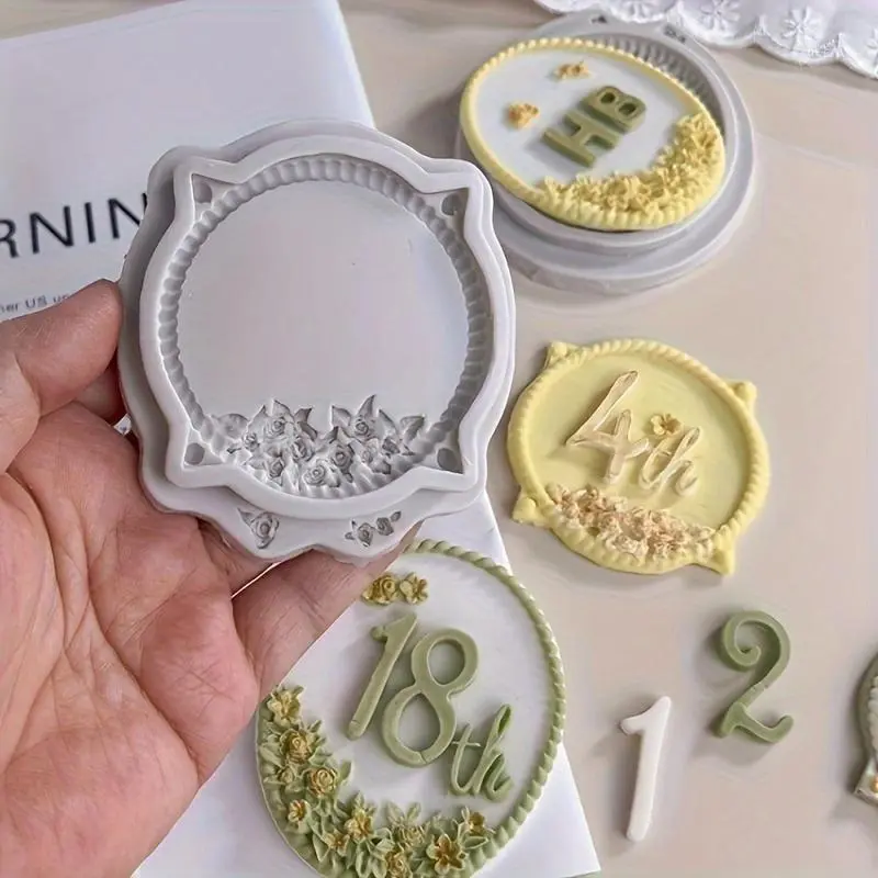 Flower Frame Shaped Silicone Mold, 1 Count DIY Craft Cake Chocolate Decorating Mold, Kitchen Baking Tool for Home Dining Room Dessert Shop Art