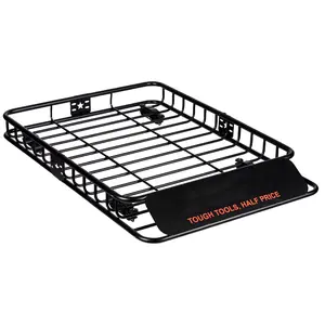 Roof Rack Cargo Basket, 46" x 36" x 4.5" Rooftop Cargo Carrier, Heavy-Duty 200 LBS Capacity Universal Roof Rack Basket, Luggage Holder for SUV, Truck, Vehicle