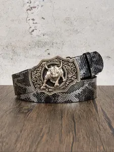 Women's Vintage Snakeskin Print Buckle Belt, Fashionable Western Belt for Daily Clothing Decor, Trendy All-match & Exquisite Belt for Birthday Gift