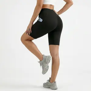 CQQNBV Women's High Waist Yoga Biker Shorts with Pockets, Tummy Control, for Running & Fitness Everyday