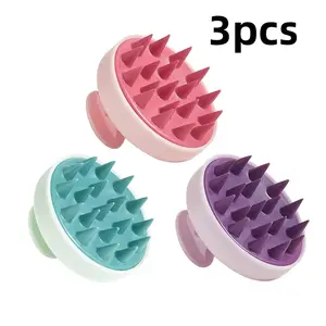 3-Piece Soft Scalp Brush Set, Silicone Hair Washing Brush Massager, Head Massage Brush for Bath Time, Cleansing and Massaging Scalp