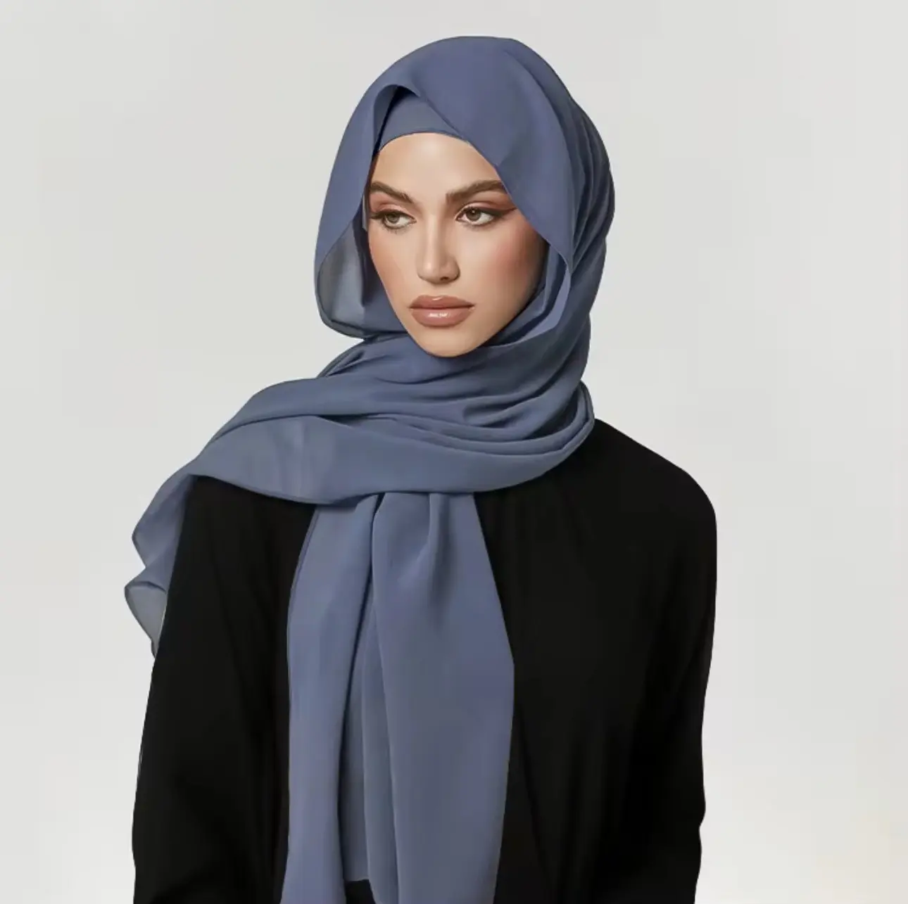 Women's Plain Soft Chiffon Hijab Scarf - Elegant, Lightweight & Breathable for Year-Round Casual Wear, Affordable Modest Fashion, Modesty, Muslim, Pashmina Scarves, Hijab Style Pashmina Scarves, Chiffon Pashmina Scarves