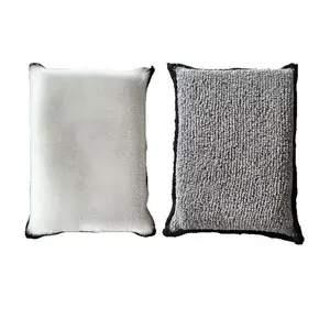 Car Interior Fleece Scrubbing Sponge, Car Cleaning Sponge, Microfiber Towel Wax Sponge, Car Cleaning Tool, Car Detailing Tools, Car Wash Accessories