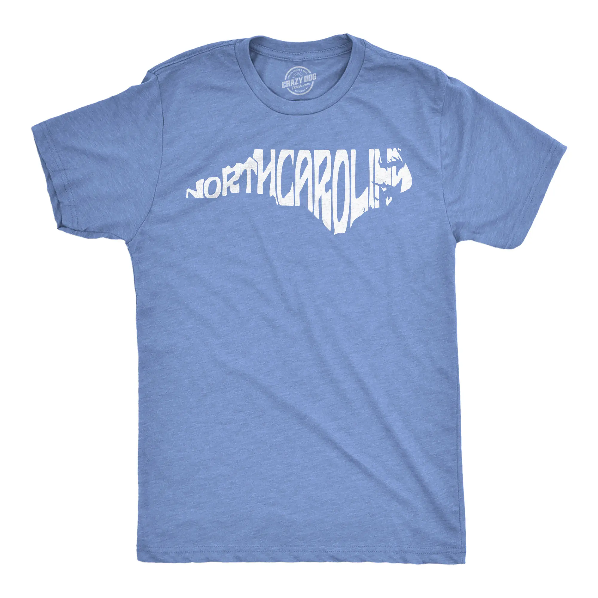 Mens Funny T Shirts North Carolina Typography Sarcastic Graphic Novelty Tee For Men Mens Funny T Shirts Cool Vintage Fashion T-Shirt Gift Classic Menswear Novelty Tees for Guys Light Blue