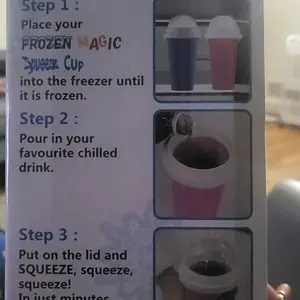 Slushie Maker Cup, Magic Quick Frozen Slushy Cup Cooling Cup Squeeze Cup Slushie Maker, Homemade Milk Shake Ice Cream Maker Turn any Drinks into Slushie