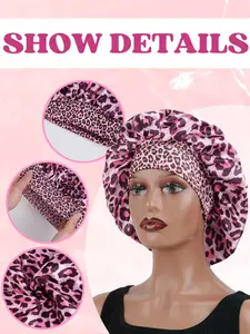 Leopard Print Sleeping Cap for Women, Fashionable Trendy Design, Soft Material Comfort, Perfect for Nighttime Rest