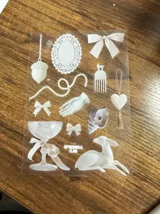 Vintage White Ephemera Stickers