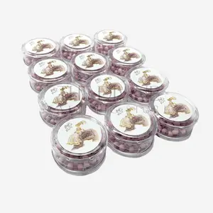 Pink Baby Girl Baptism Rosaries – 12-Pack Favor Set