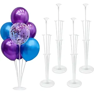 4 Sets Balloon Stand Kits Balloon Stands for Table Floor Balloon Holders for Party Decor Birthday Gender Reveal Shower Engagement Graduation Wedding Centerpiece Table Decorations