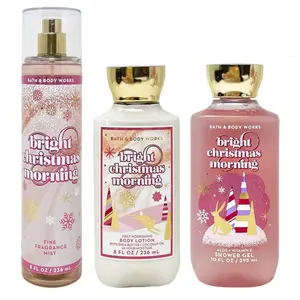 SALE - Bath & Body Works - Bright Christmas Morning Trio Gift Set - Fragrance Mist - Body Lotion and Shower Gel