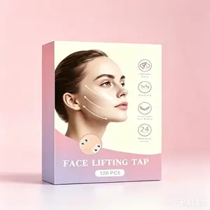 120PCS Invisible Face Lifting Tape, Instant V Shape Face Lift Stickers, Waterproof Anti Wrinkle Facial Tapes to Reduce Double Chin, Nasolabial Folds & Sagging Skin, No Invasive Makeup Friendly Face Lift Patches for Women Daily Anti Aging