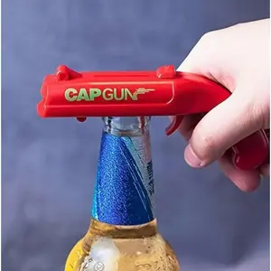 CAPGUN Bottle Opener Fun Cap Launcher for Family BBQs Outdoor Parties Durable Compact Portable Gag Gift Party Favor Birthday Decorations Valentine Christmas New Valentine's Teen Home Hilarious Prank