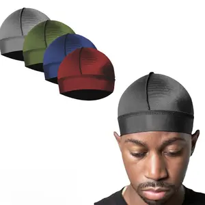 Men's Satin-Lined Durag Skull Cap, Silky Smooth Do-Rag for Helmet Use, Durag Hats