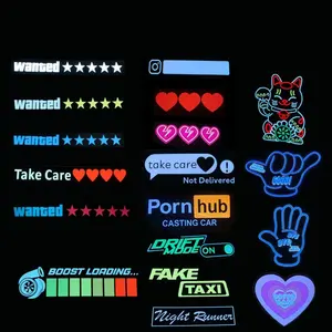 🏎️ JDM LED Window Decals – Battery Powered Glow for Night Runners