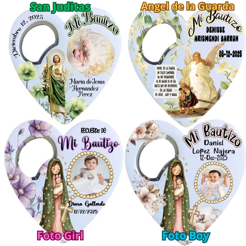 Heart Shape  Fridge Magnetic Opener Party Favor Recuerdo para Bautizo