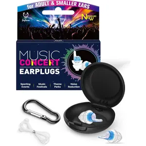 Concert Ear Plugs, Acoustic Filter for Noise Reduction & Maintaining Sound Clarity, High Fidelity Earplugs for Concerts, Rave, Festival, Music, Tinnitus Relief, Hearing Protection for Adult/Kid 12+
