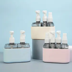 Creative CombinationSqueeze Travel Bottle Set Portable Face Wash Shampoo Lotion Empty Bottle Toiletry Dispenser (2/3/4in 1)