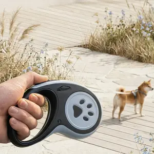 Petsin Adjustable Pet Leash, 3m/5m Extendable Dog Lead, Suitable for Small Medium Dogs, Walking Harness, Durable & Comfortable