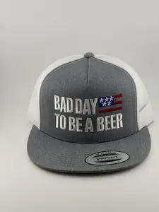 YUPOONG Trucker Hat - Bad Day to Be a Beer - Premium Stitched Design - Perfect for Lake Days BBQs Tailgates & Freedom Celebrations