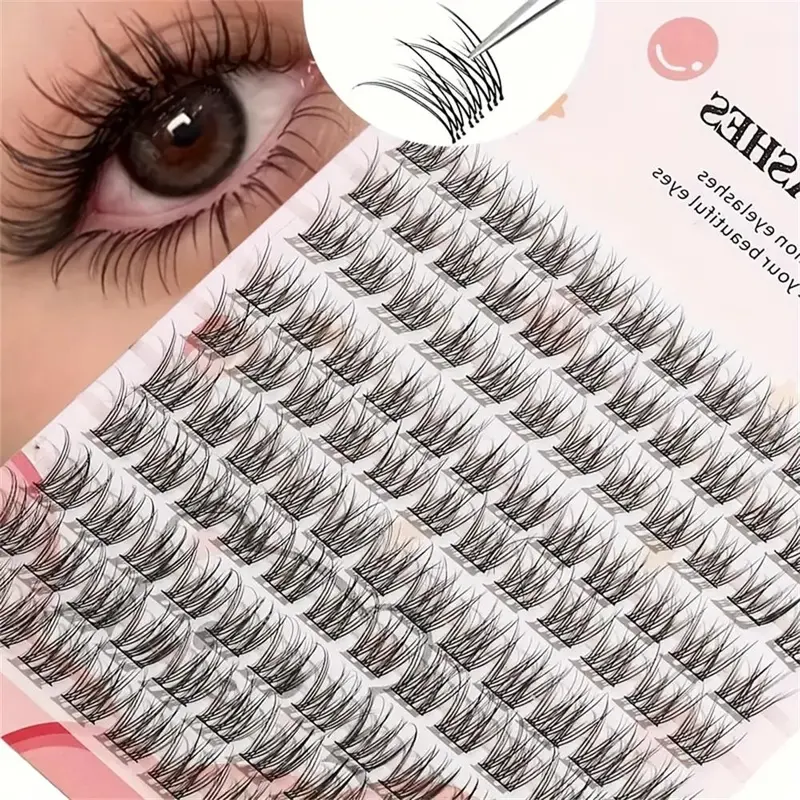 Natural Look False Eyelashes, 1 Box Wispy Faux Cluster Lashes, Volumized Fake Eyelashes, Volumized False Eyelashes for Women and Girls Eye Makeup Enhancement, Cosmetic, Makeup Eyelashes Extension, Volume Lash Clusters