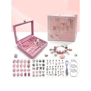 Cute Jewelry Making Kit Diy Jewelry Making Supplies for Bracelet & Necklace & Earrings Fashion Accessories for Women & Girls
