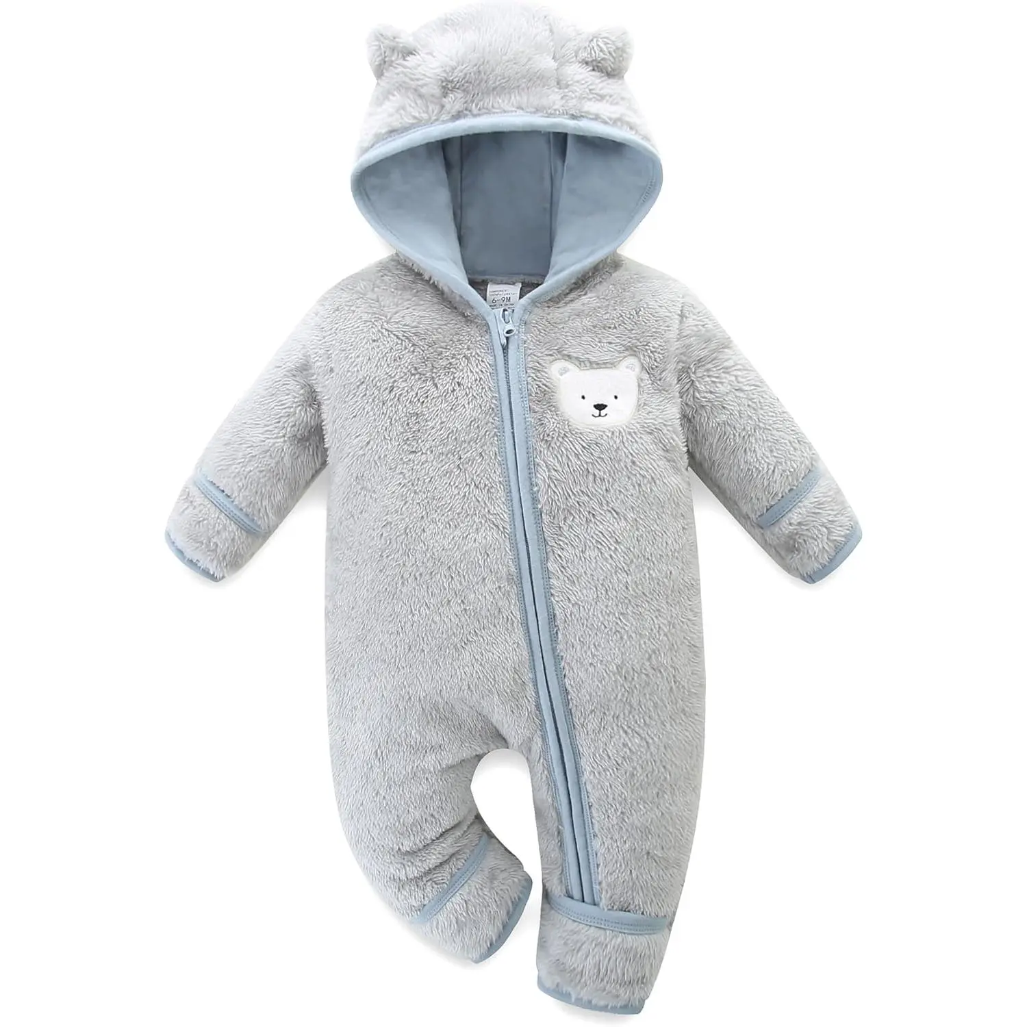 X-GCS09 Infant Jumpsuit, Baby Fleece Winter Snowsuit, Cute Cartoon Fluffy Romper, Comfy Infant Toddler Clothes for 0-18M Girls' Suit & Set, Newborn Onesies, Baby Boy Clothes, Baby Girl Clothes, Newborn Outfits
