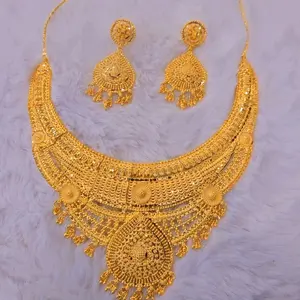 Gold-plated Set - Elegant Necklace and Earrings Set for Special Occasions