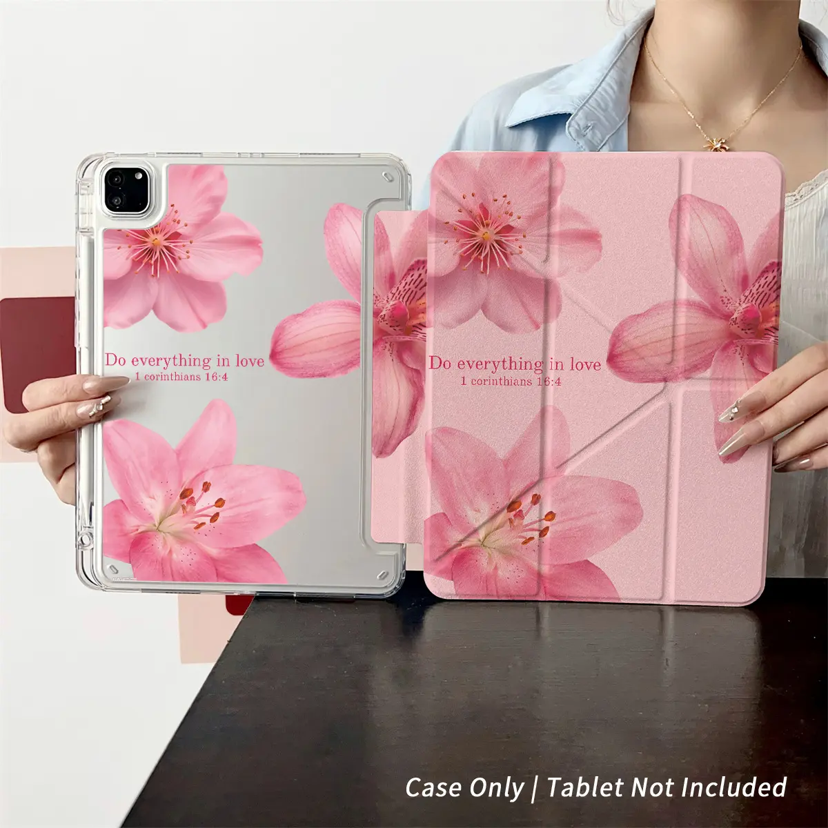 Protective Folio Tablet Case, Tablet Cover, with Pen Holder compatible with iPad Pro11/9.7/Air 2/7/8th Gen/Air 4/5/10th/Samsung Galaxy Tab S10+/A9/S9, Auto Sleep, Protection, Tablet Casing, Accessories