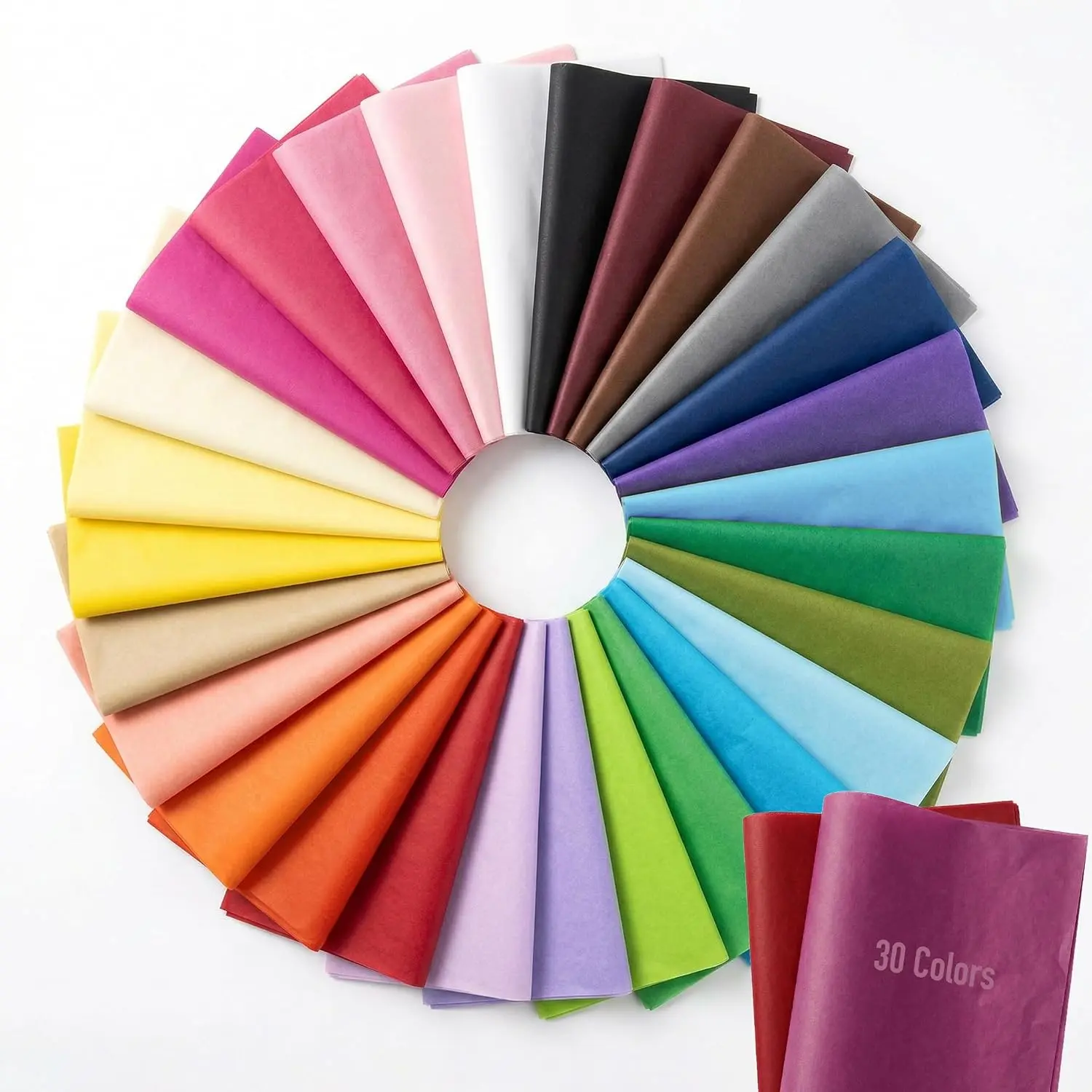 150 Sheets Colored Tissue Paper Bulk in 14x20 Inch