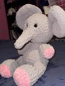 Elephant Plushy Handmade Crochet Colorful Giant Squishy