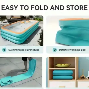 Family Inflatable Pool - Easy to Fold and Store Portable Swimming Pool Prototype Deflate for Convenience