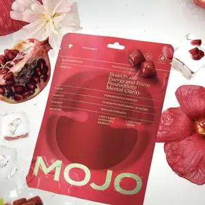 4 PACK MOJO Brain Boost Gummies - Pomegranate Hibiscus (80 gummies)