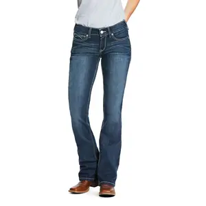 Women's R.E.A.L. Mid Rise Arrow Fit Stretch Shayla Boot Cut Jeans
