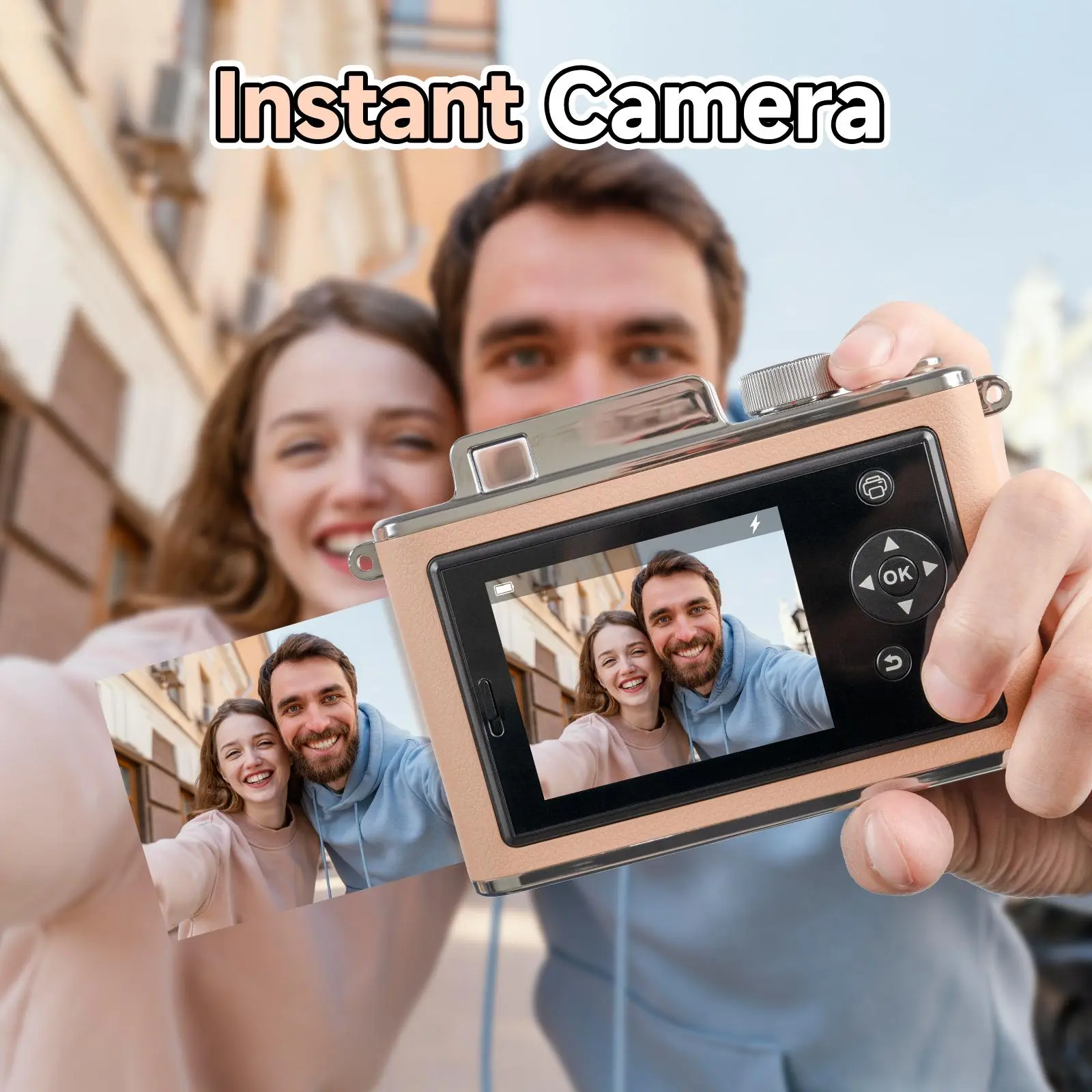 [Deals For You Days]HPRT Z2 Instant camera&Photo Printer - Zink 2x3”, Support AR Video Printing, Bluetooth Compatible with iOS & Android -Khaki, vintage photography style，Back-to-School ，Summer Travel Essentials