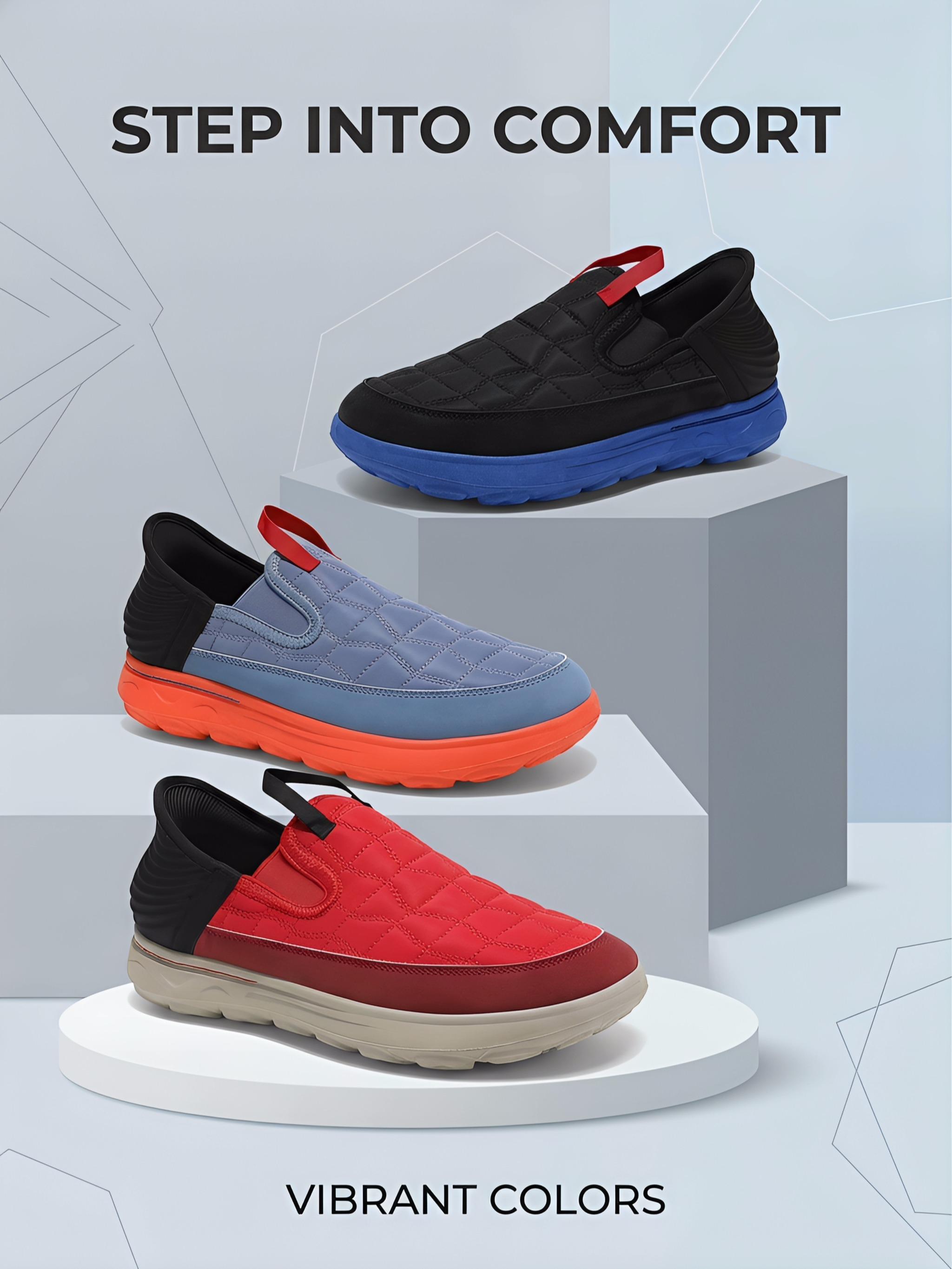 Water-Resistant Unisex Slip-On Shoes, Lightweight EVA Sole, Easy On/Off, Ideal for Daily Wear