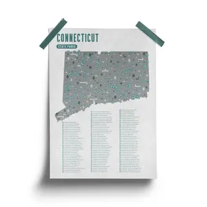 Connecticut State Park Map - Checklist