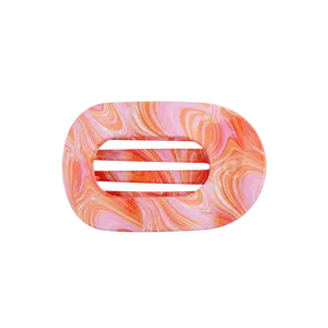 Just Keep Swimming Medium Flat Round Hair Clip