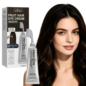 Brown-Black Hair Dye Cream Comb with Natural Plant Extract, Root Touch Up Hair Color, Ammonia Free for Men & Women, Easy No Mix Gray Coverage, No Bleaching, All Types, Natural Black, 2.72Oz, 1 Kit