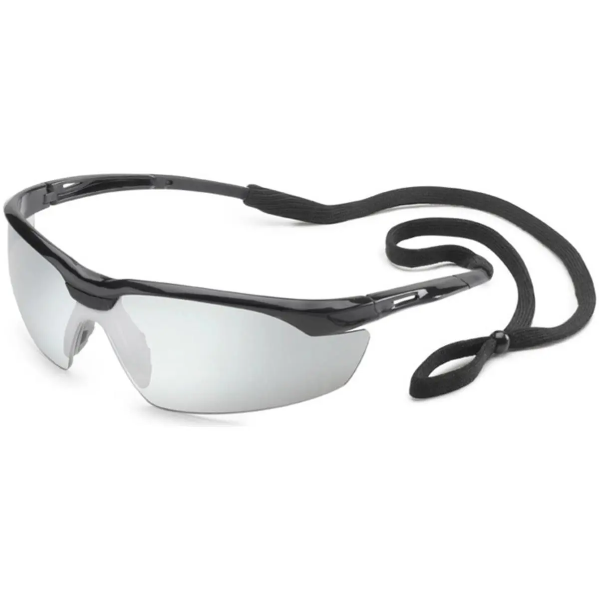 212 MAIN Gateway Black & Silver Mirror Conqueror Safety Goggles with Retainer, ANSI Certified, Contoured Fit for All-Day Hunting & Outdoor Eye Protection