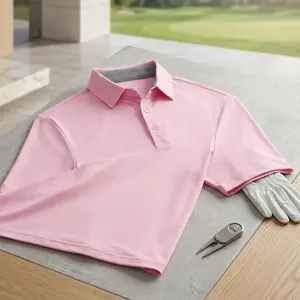 Men's Golf Shirt Short Sleeve Sport Moisture Wicking Performance Print Collared Casual Polo Shirts - Breathable Quick-Dry Athletic Top Perfect for Golf Tennis Outdoor Activities Comfortable Fit Fashion Style