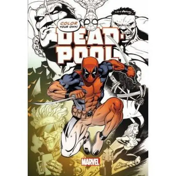 USED Book - Color Your Own Deadpool by Marvel (Paperback) - english
