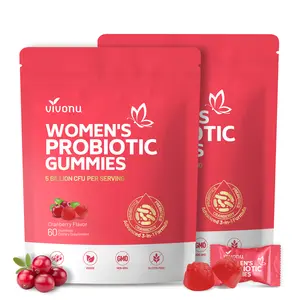 Cranberry Probiotic Gummies | Targeting Body Odor, Women's Health, and Body Balance | Vegan (60 Gummies per Pack)