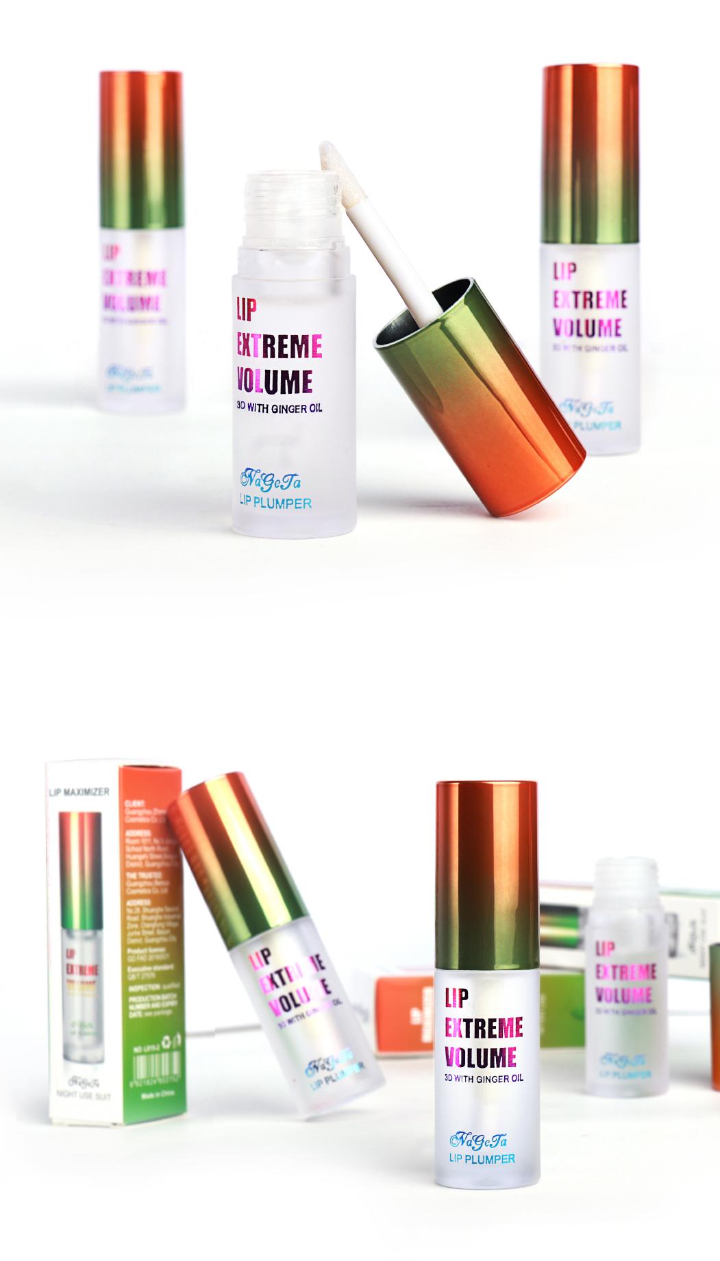 Ginger Lip Plumper — Fuller-Looking Lip Plumper Gloss, Non-Sticky, High-Shine Finish | Lip Extreme Volume Lip Plumper Oil Serum Hydrate Plump Renew Natural Way Instant Smoothing Hydration Enhanced Elasticity Daily Care Hydrating Lip Treatment Lip Fullness