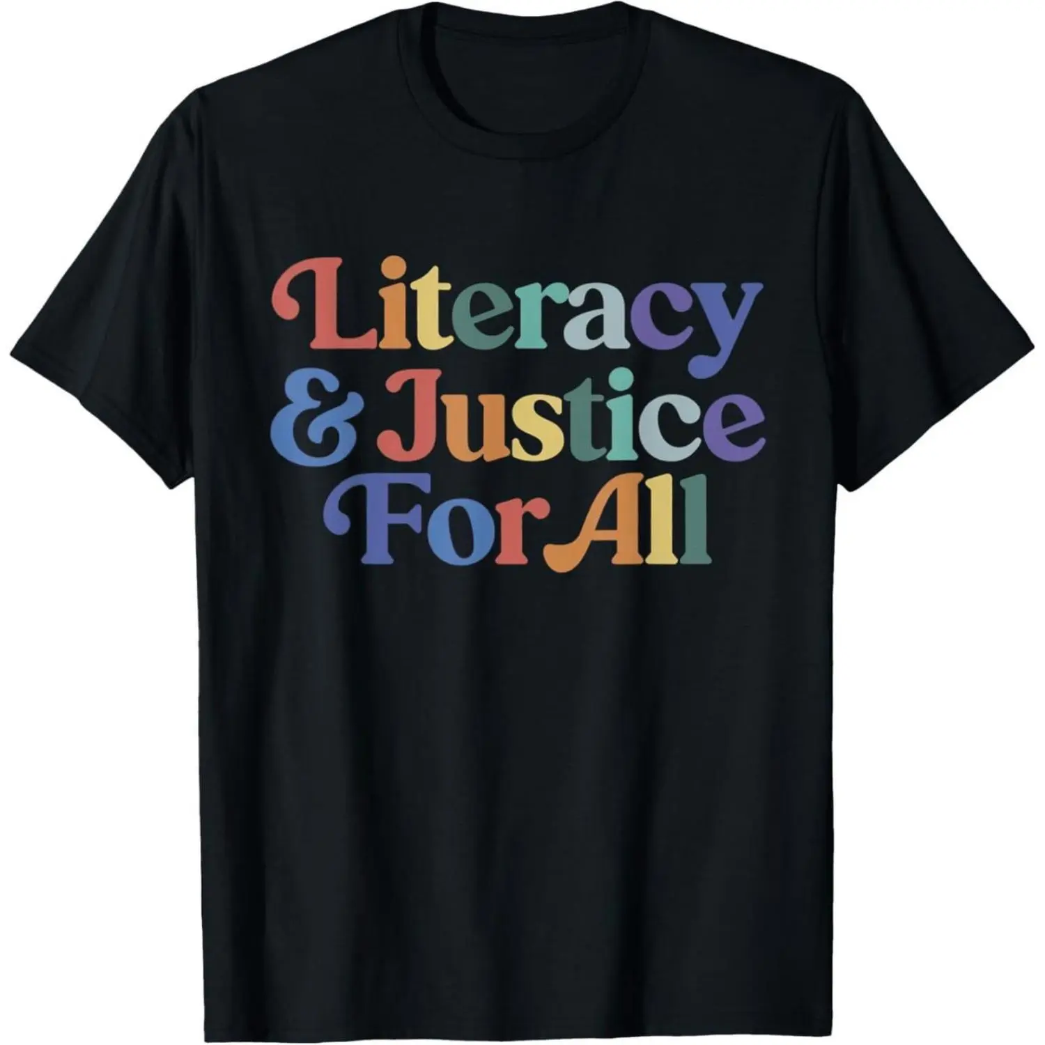 "Champion Literacy Justice |   Oppose Book Bans |   Support Librarians' Rights T-Shirt"
