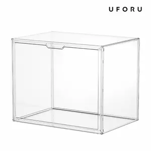 UFORU Transparent Stackable Shoe Box with Magnetic Lid, Thickened Acrylic Flip-Top Storage Organizer, Durable Dustproof Shoe Storage#SummerWins