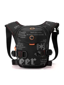 Men's Casual Plain Zipper Belt Bag, Fashionable Random Print Sling Bag for Daily Used, Casual Trendy Versatile High-quality Daily Commuting Bag, Casual Waist Bag