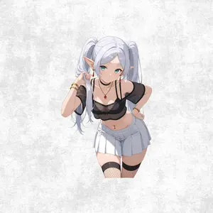 Frieren Waifu Sticker – Cute Waifu Waterproof Decal for Laptop, Car, or Phone Case