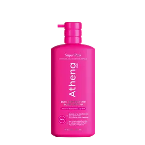 Super Pink - Athena Club Skin Perfecting Body Lotion | 24-Hour Hydration | Fast-Absorbing | Strengthens Skin | Dermatologist Tested